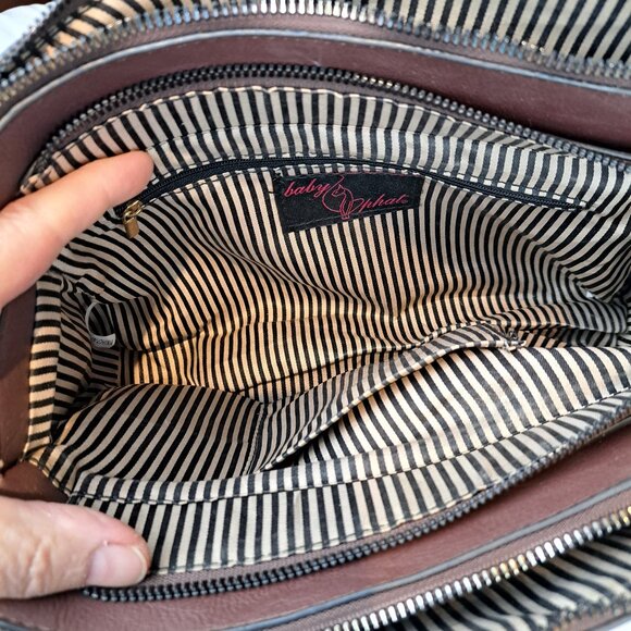 Baby Phat Cat Pattern Vegan Leather Multi Section Bag - Picture 7 of 16